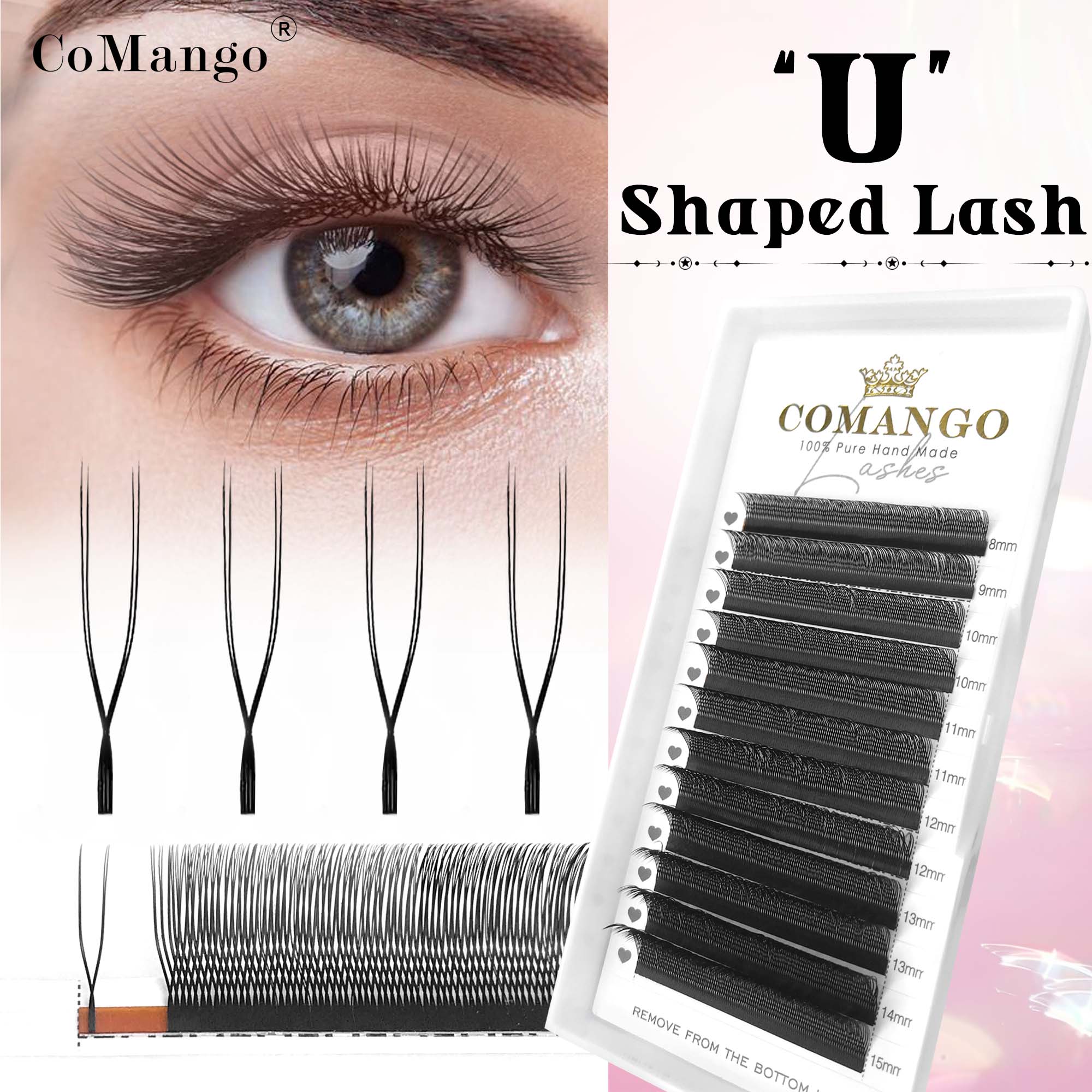 Eyelash Extension Volume Styles - CoMango رموش على شكل زهرة متوازية