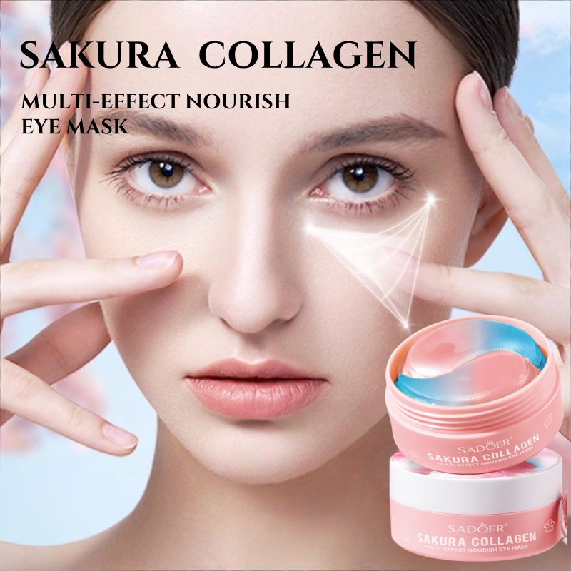 Eye Pad Collagen - 60 قطعة من قناع العين المغذي