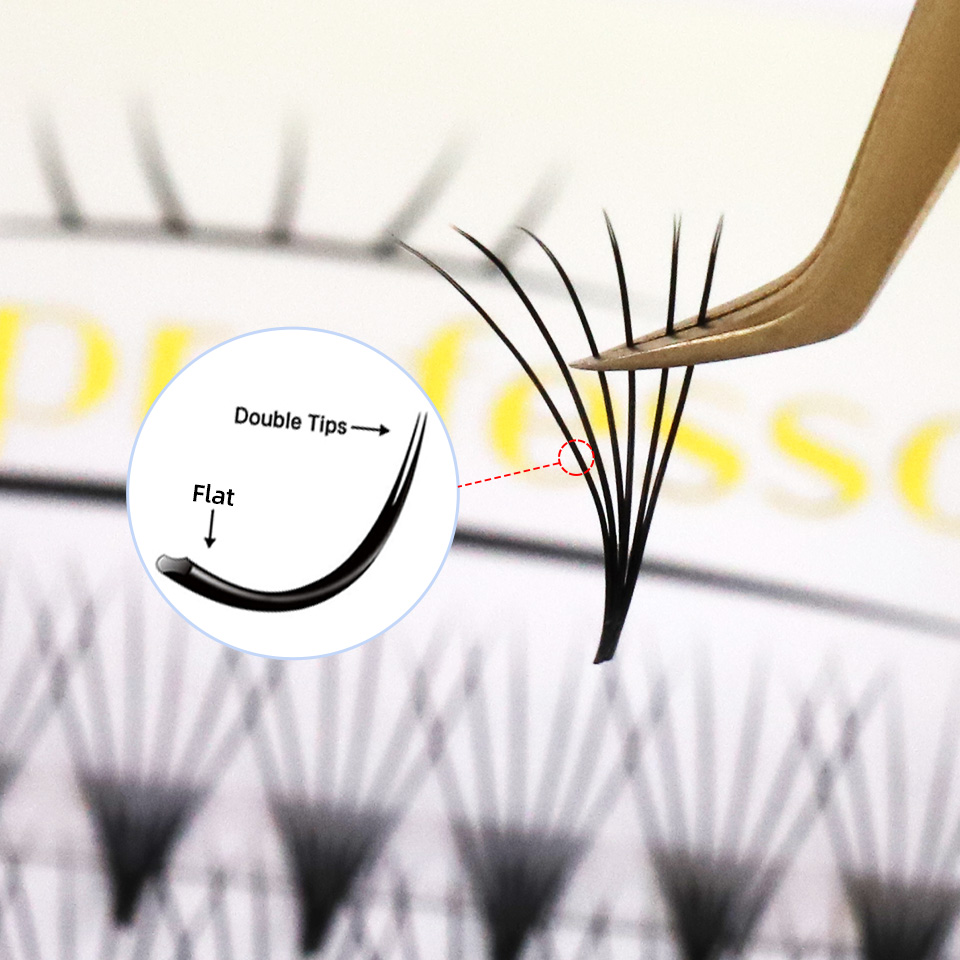Eyelash Extension Korean - شقة مسبقة الصنع رمش مروحة ثلاثية