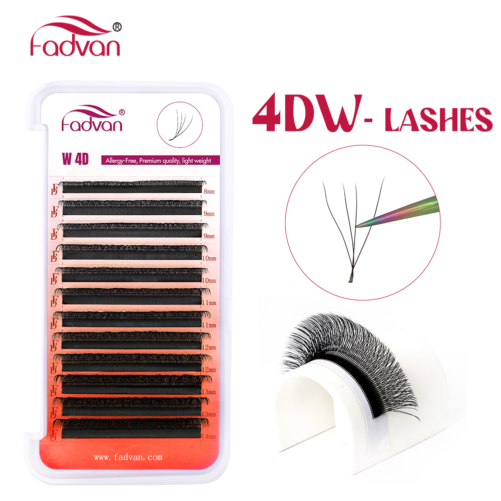 FADVAN 4D W شكل مراوح حجم مسبق - مراجعة Eyelash Extension Volume Styles وسعره