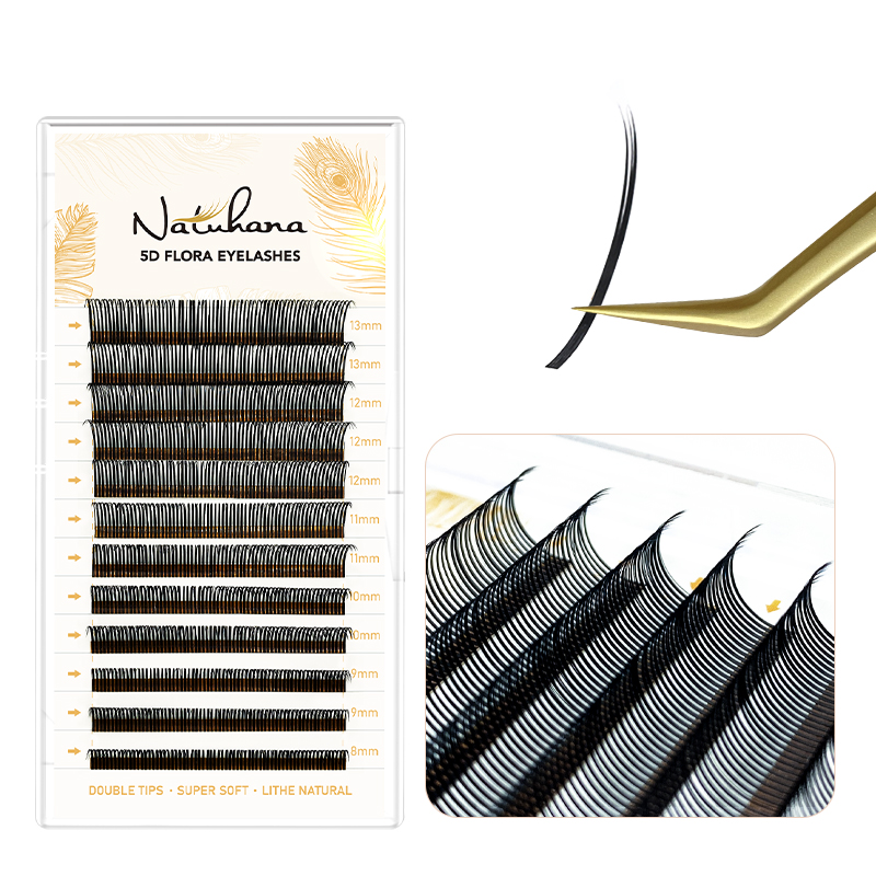 NATUHANA 5D W نمط فلورا لاش مل - مراجعة Eyelash Extension Volume Styles وسعره