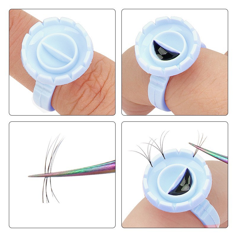 100 قطعة حامل حلقة الغراء القا - مراجعة Eyelash Extension Fan وسعره