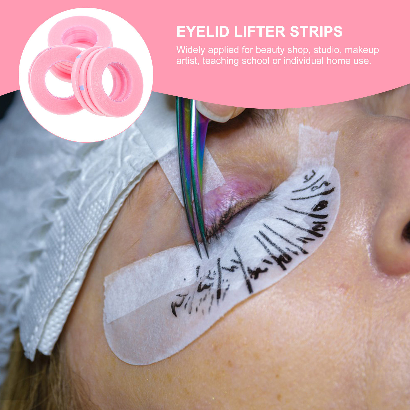10 لفات من شريط الرموش لتمديد  - مراجعة Eyelash Extension For No Eyelid وسعره