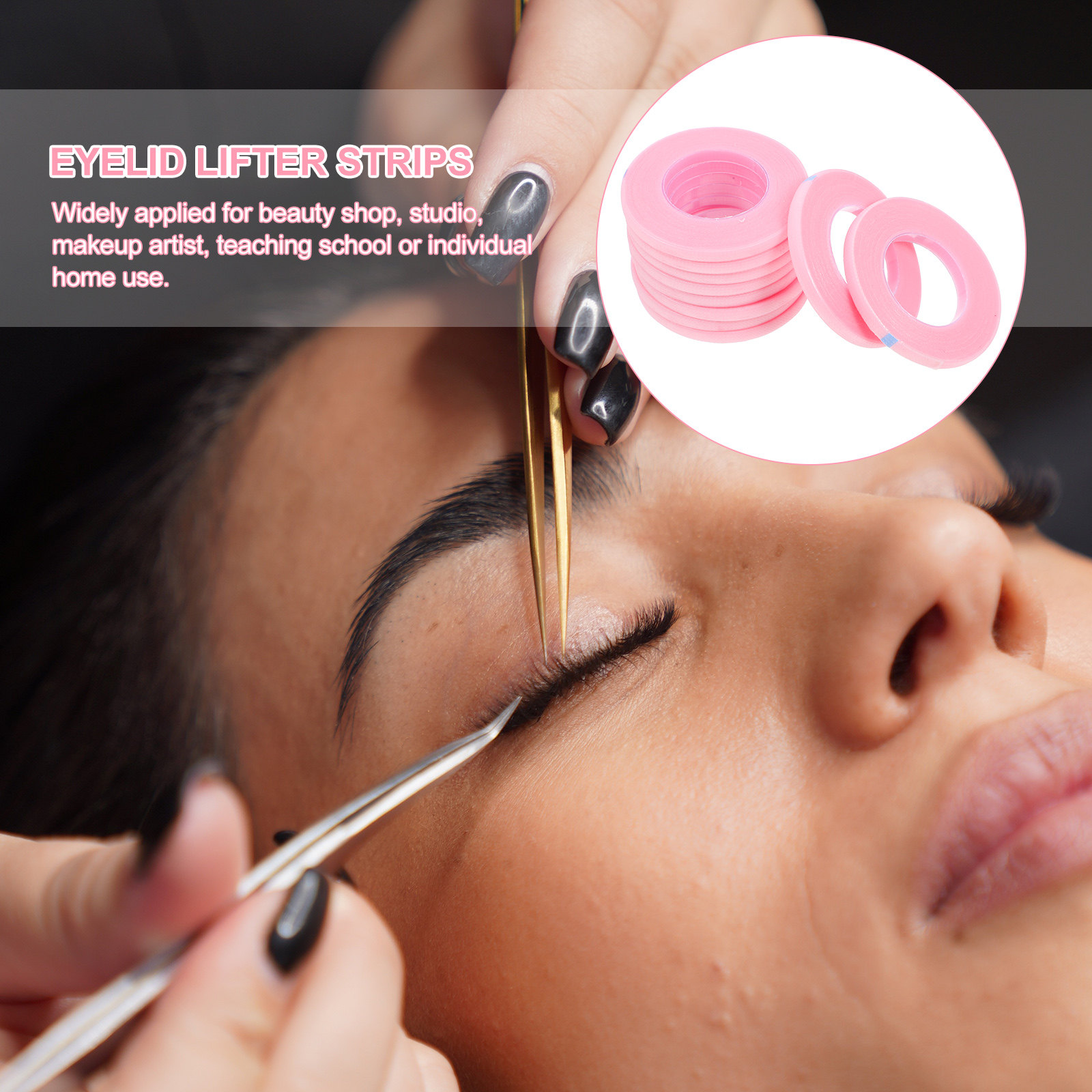 10 لفات من شريط الرموش لتمديد  - مراجعة Eyelash Extension For No Eyelid وسعره