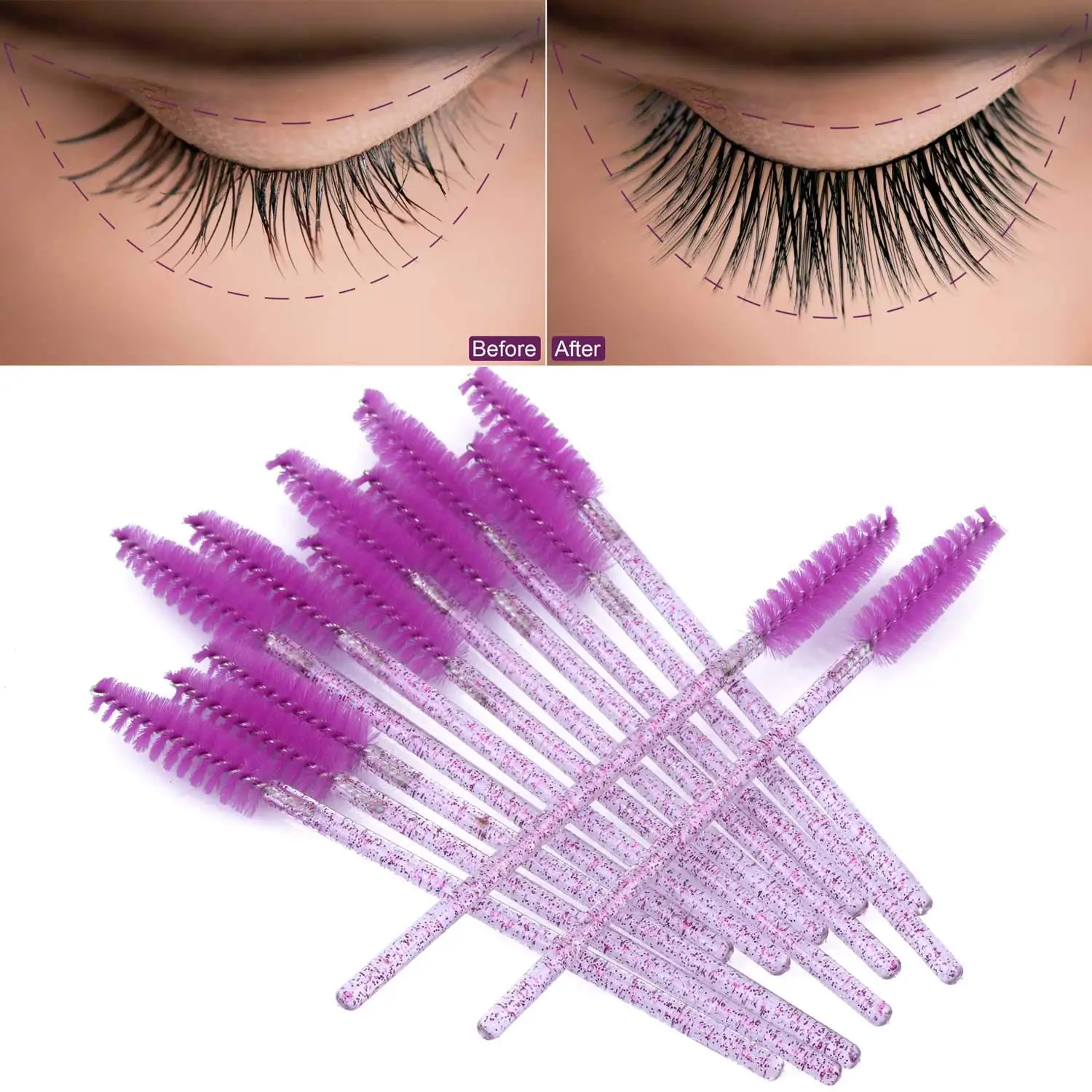 100/1000/2000 قطعة عصي الماسكا - مراجعة Eyelash Extension Wholesale وسعره