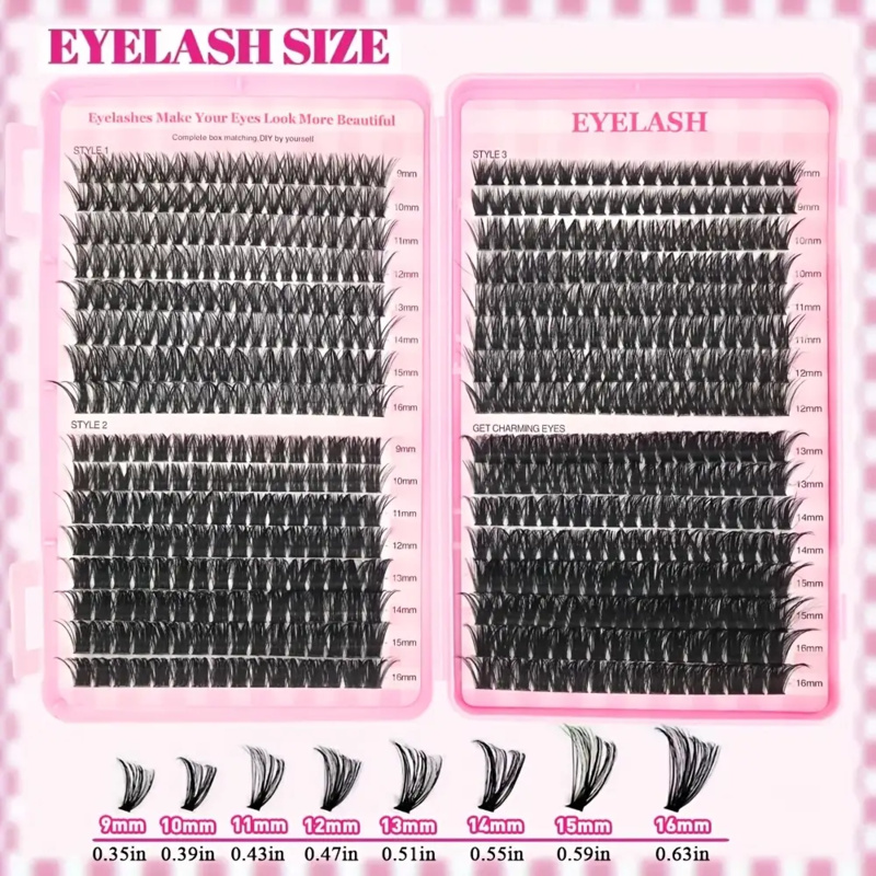 30/40/50/60/80/100D، سميكة 9-1 - مراجعة Eyelash Extension Volume Styles وسعره