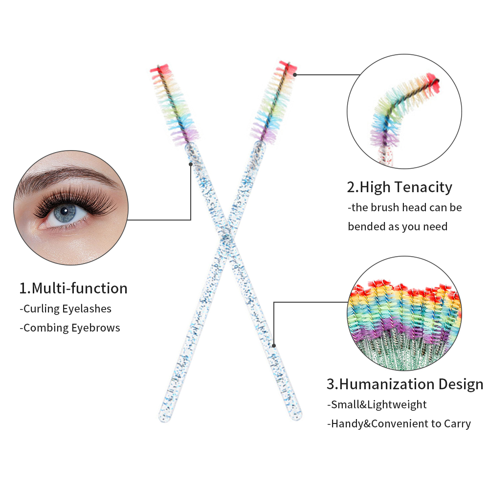 50 قطعة فرشاة رموش كريستالية ق - مراجعة Eyelash Extension Maps وسعره