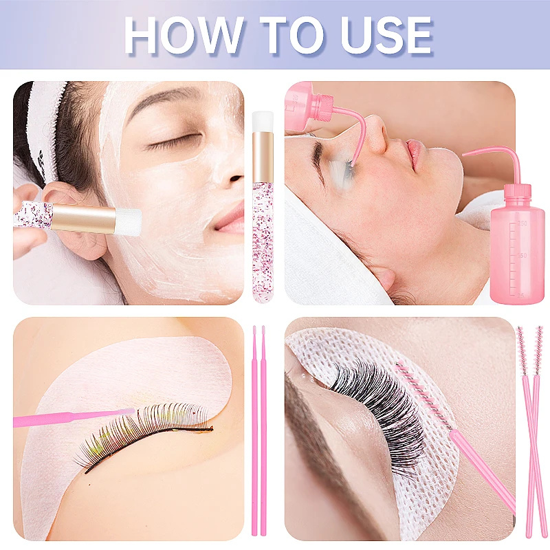 153 قطعة/المجموعة رمش تمديد لو - مراجعة Eyelash Extension Wash Kit وسعره