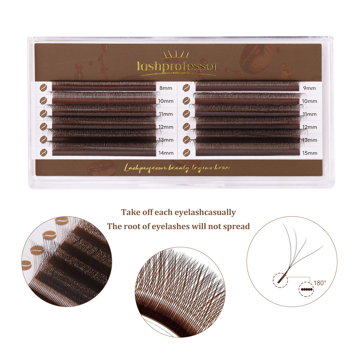 Lashprofessor براون 4D W على ش - مراجعة Eyelash Extension Volume Styles وسعره