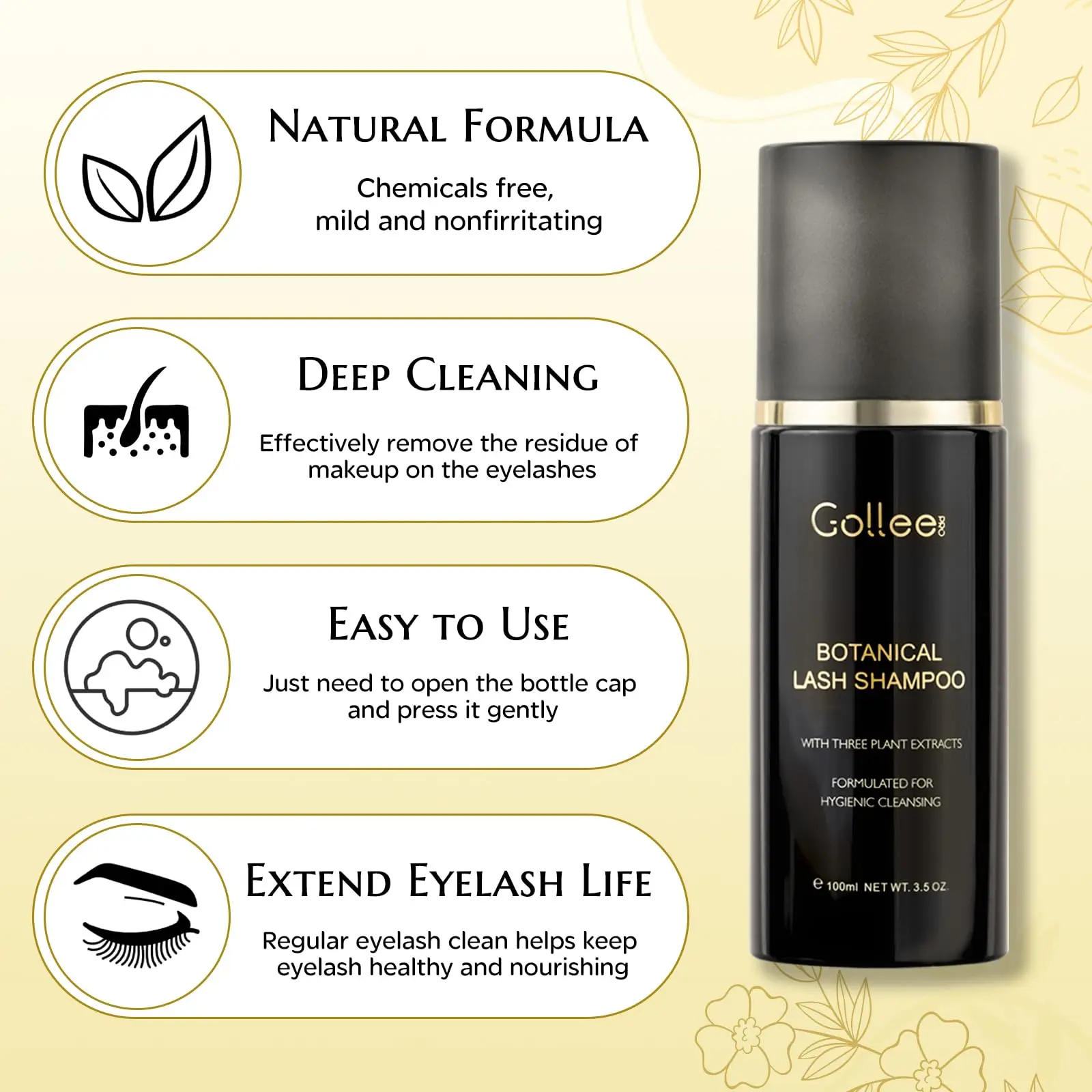 Gollee 100 مللي تنظيف موس قبل  - مراجعة Eyelash Extension Wash Kit وسعره