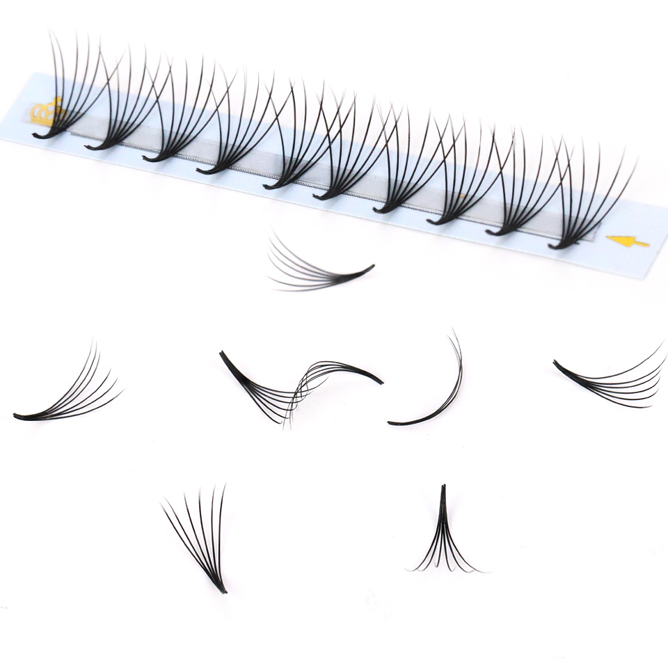 شقة مسبقة الصنع رمش مروحة ثلاث - مراجعة Eyelash Extension Korean وسعره
