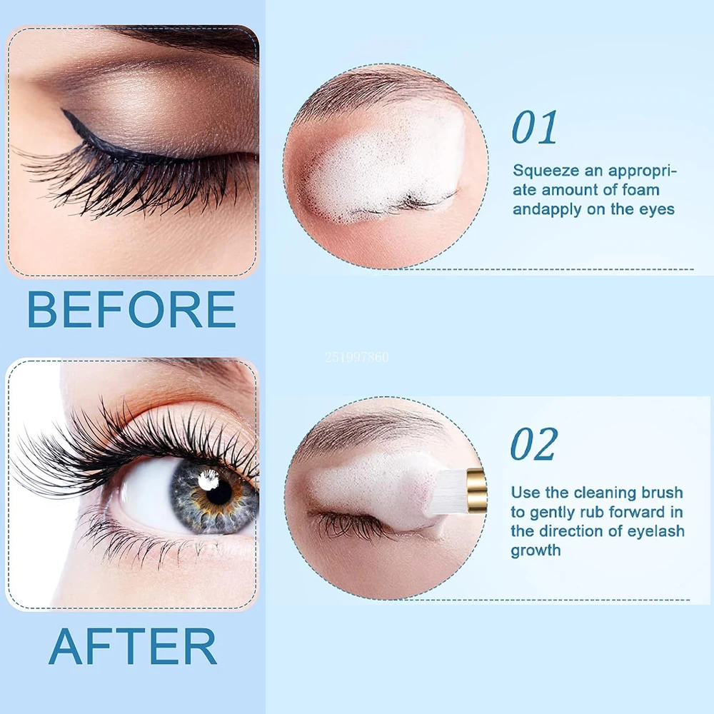 50/25 قطعة مزيل تمديد الرموش م - مراجعة Eyelash Extension Wash Kit وسعره