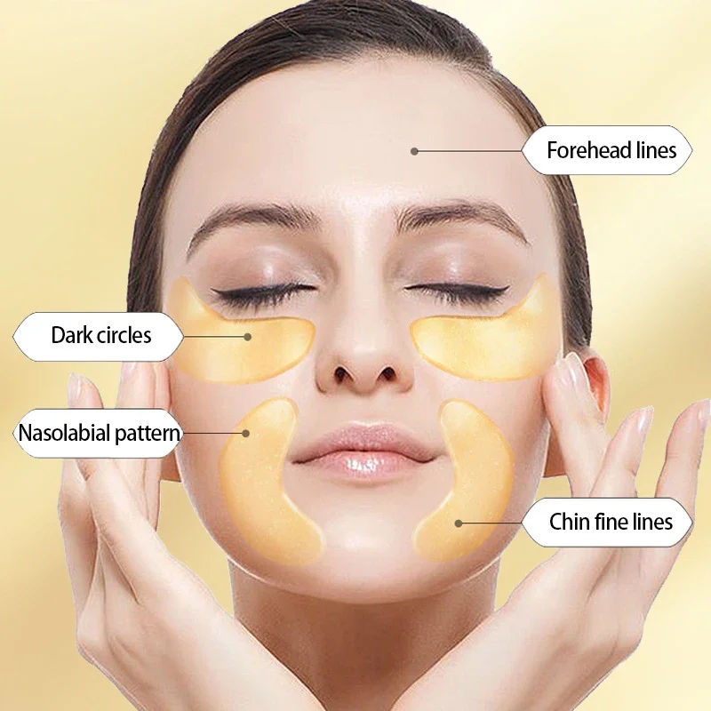 5 زوج الذهب قناع عين بقع كريست - مراجعة Eye Pad Collagen وسعره